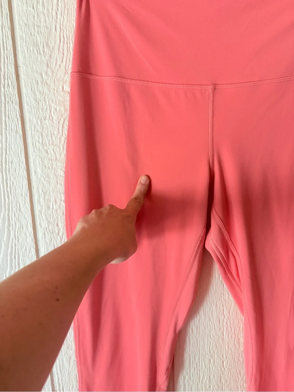 Lululemon Align High Rise Leggings Pink Coral Size 12 Yoga Athletic
